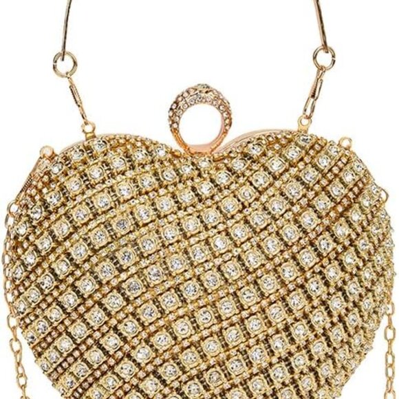 Stunning Crystal Decorative Clutch Bag with Buckle - Elegant Women's Evening Bag - Picture 1 of 6